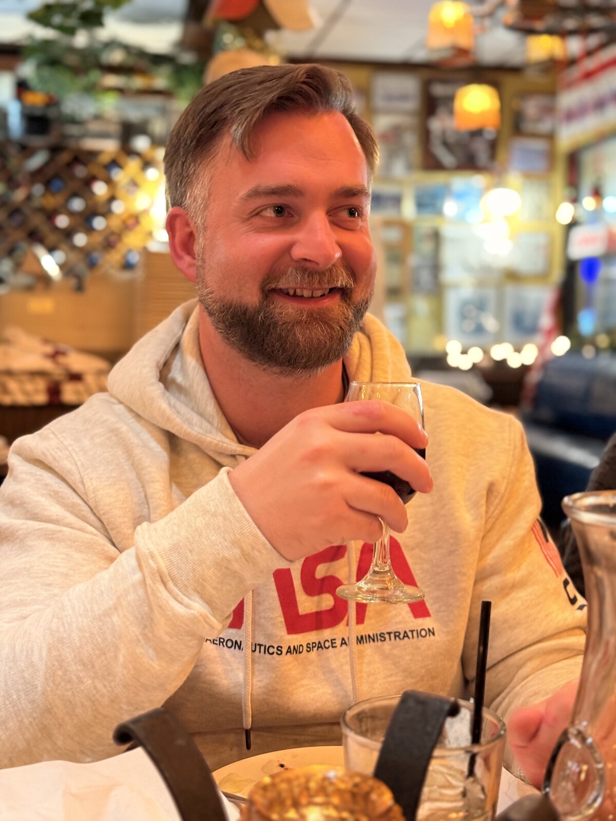 Martin in his NASA hoodie — looking great as always.